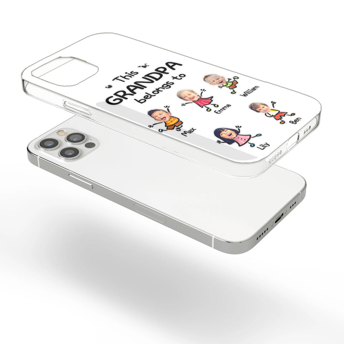 This Grandpa Belongs To - Personalized Grandpa Clear Phone Case