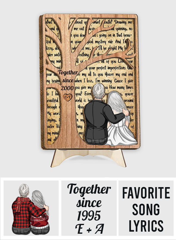 Our Wedding Song - gift for husband, girlfriend - Personalized 2 Layered Wood Sign / Wood Plaque