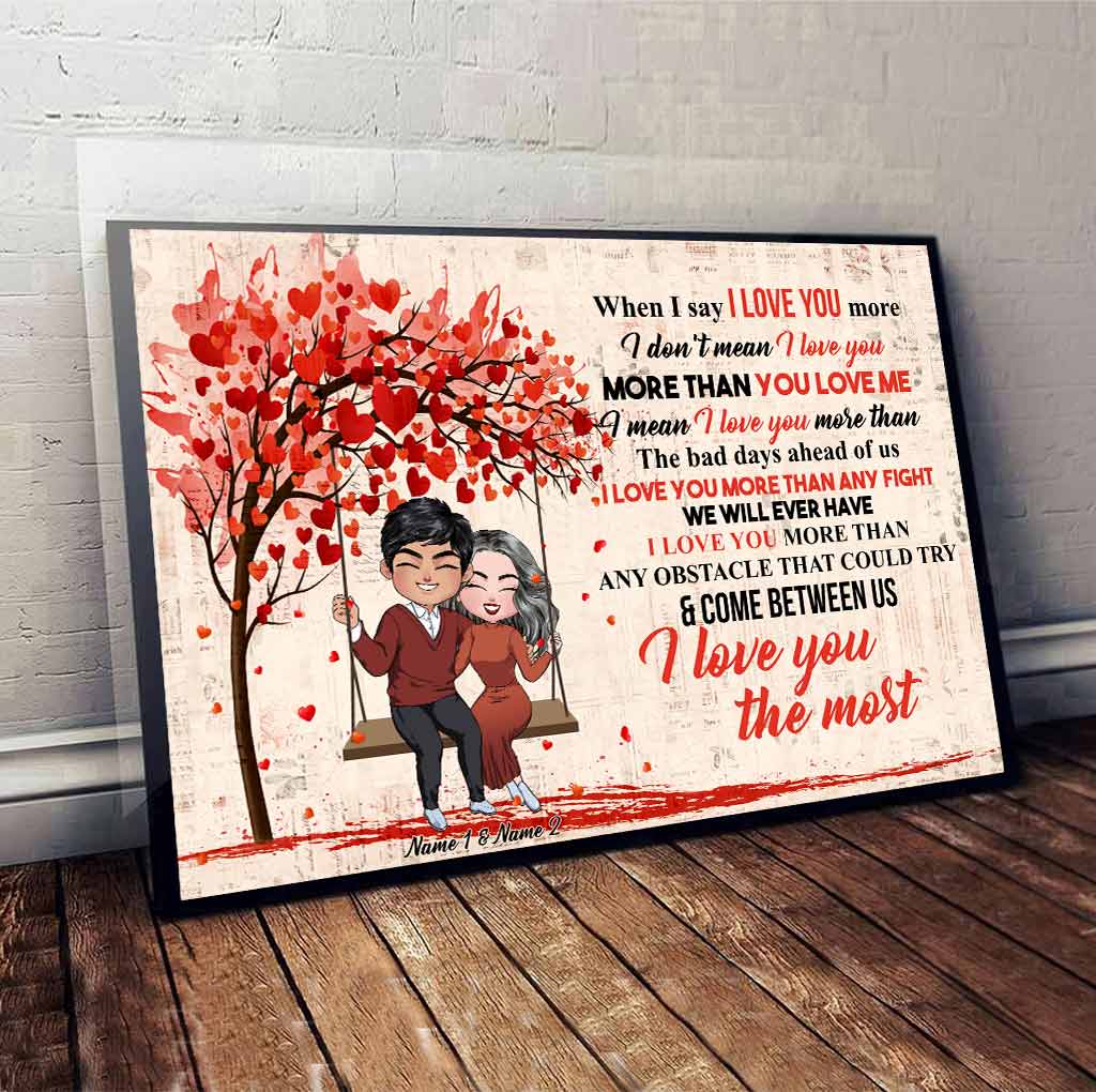 Disover I Love You Most Couple - Personalized Poster