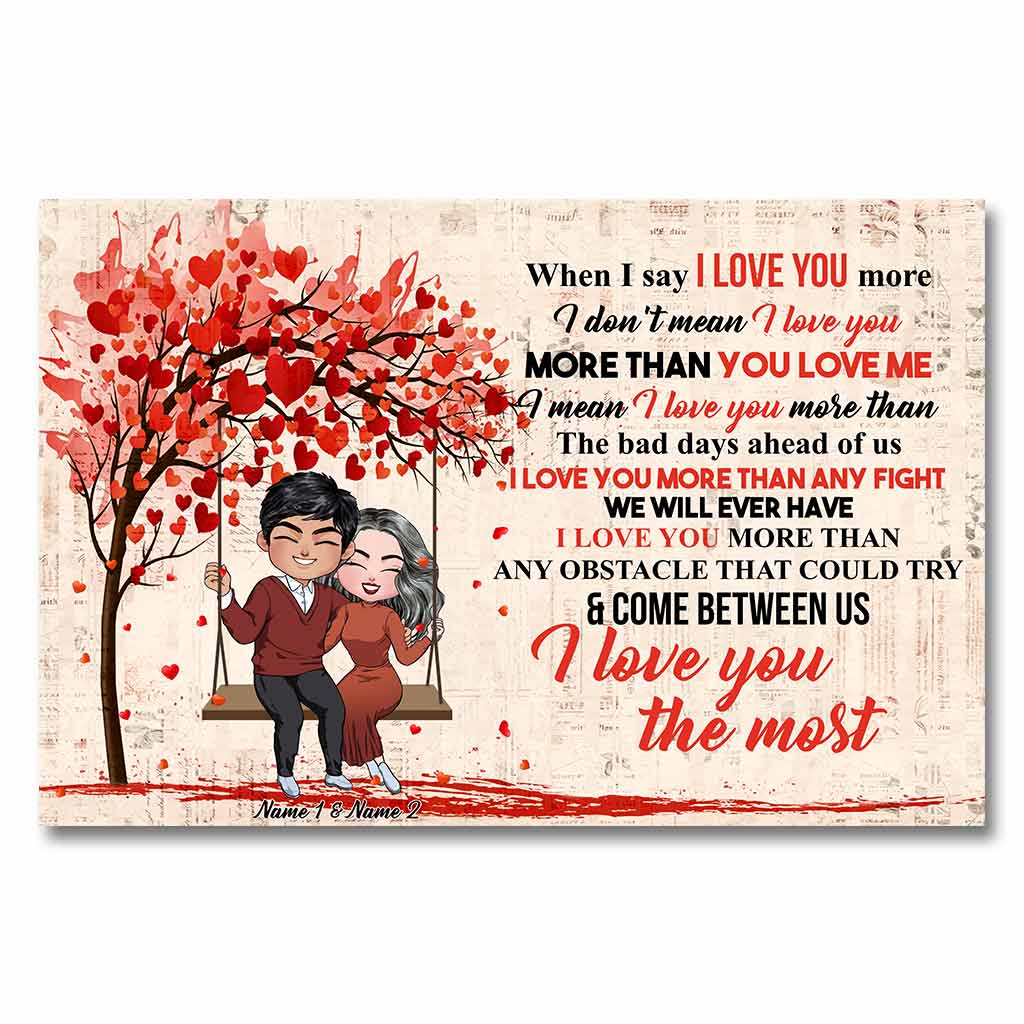 Disover I Love You Most Couple - Personalized Poster