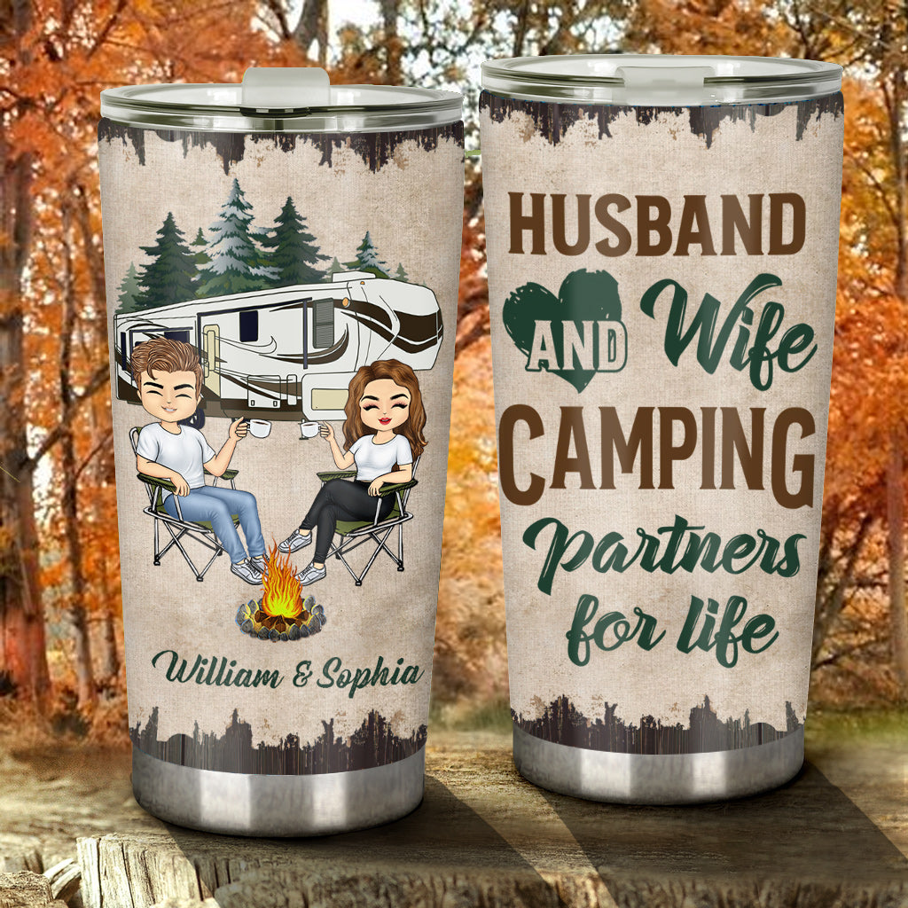 Camping Partners For Life - Personalized Couple Tumbler