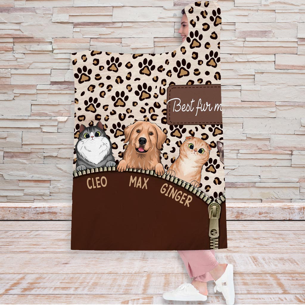 Best Dog Mom Ever - Personalized Mother's Day Mother Hooded Blanket