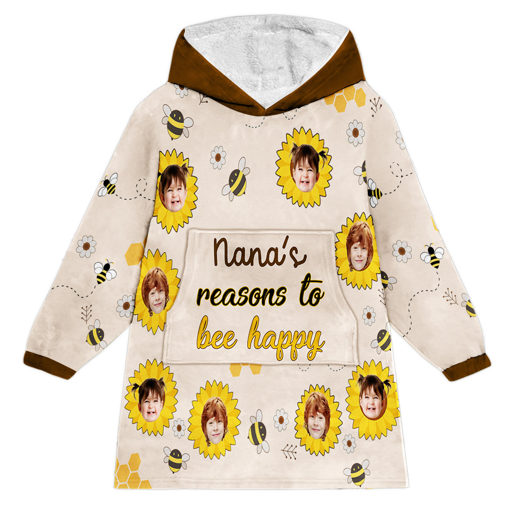 Nana's Reasons - Personalized Mother's Day Grandma Blanket Hoodie