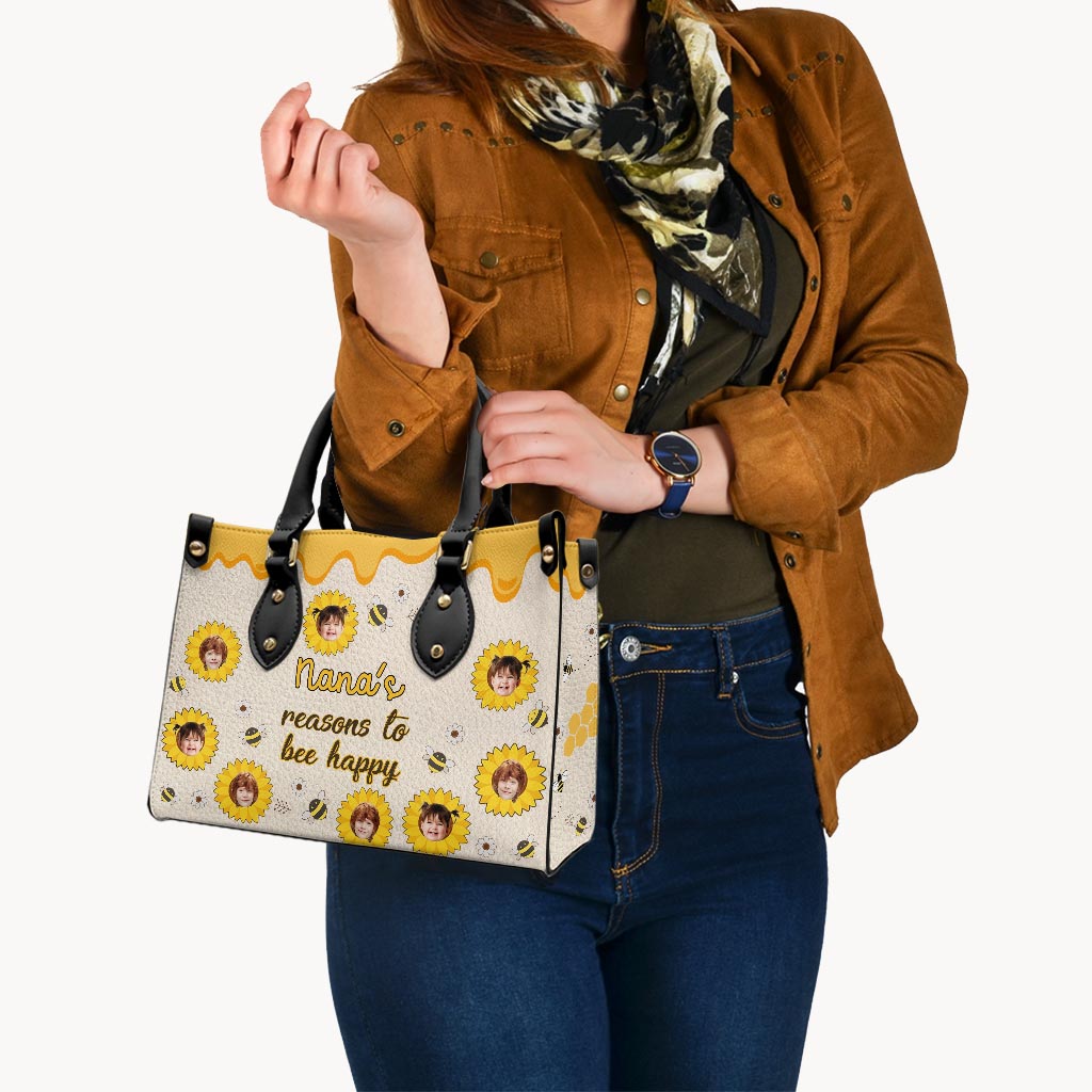 Nana's Reasons - Gift for grandma, mom - Personalized Leather Handbag