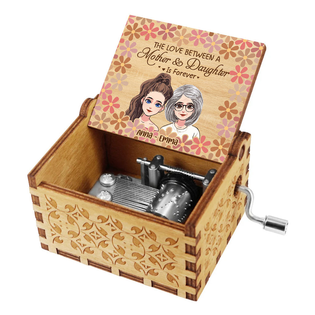 The Love Between A Mother And Daughter - Personalized Mother's Day Mother Hand Crank Music Box