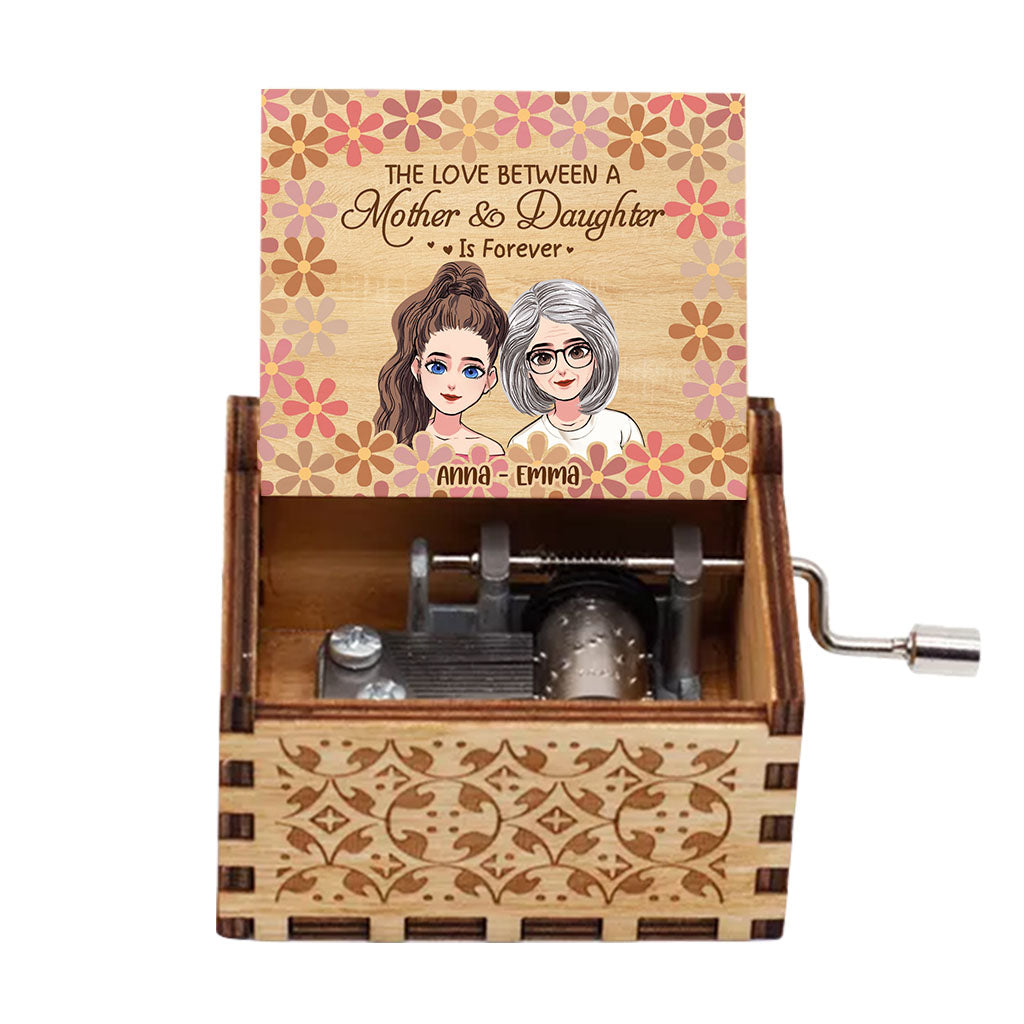 The Love Between A Mother And Daughter - Personalized Mother's Day Mother Hand Crank Music Box