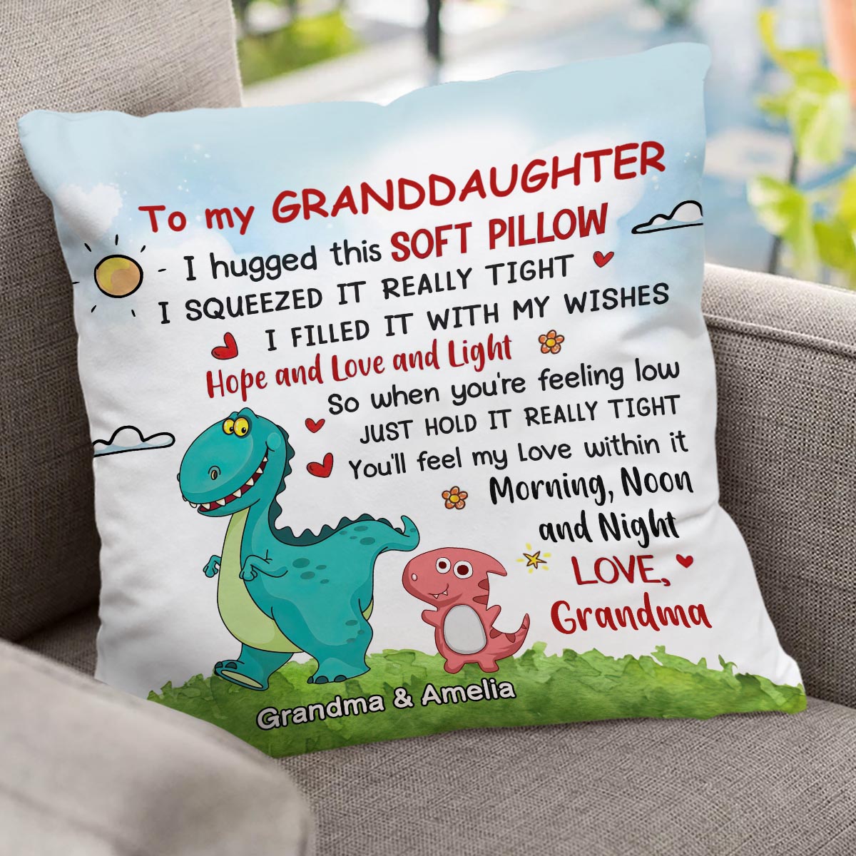 You'll Feel My Love - Personalized Mother's Day Grandma Throw Pillow