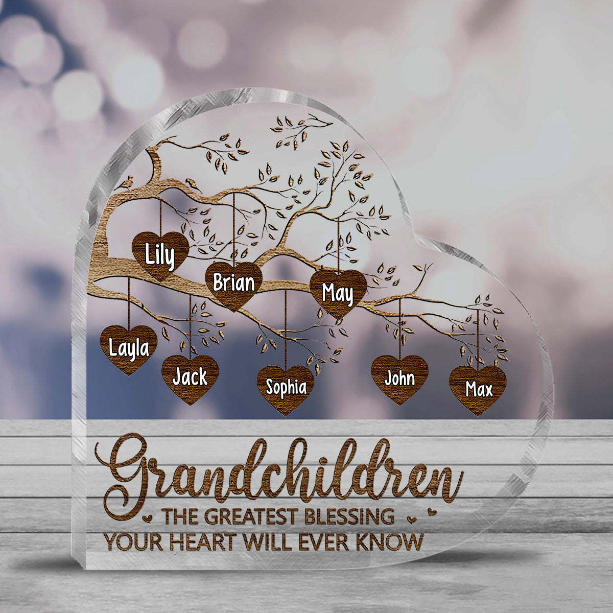 Grandkids Make Life More Grand - Personalized Mother's Day Grandma Custom Shaped Acrylic Plaque