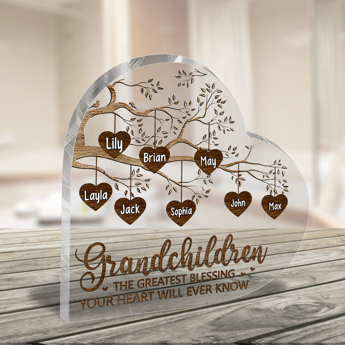 Grandkids Make Life More Grand - Personalized Mother's Day Grandma Custom Shaped Acrylic Plaque