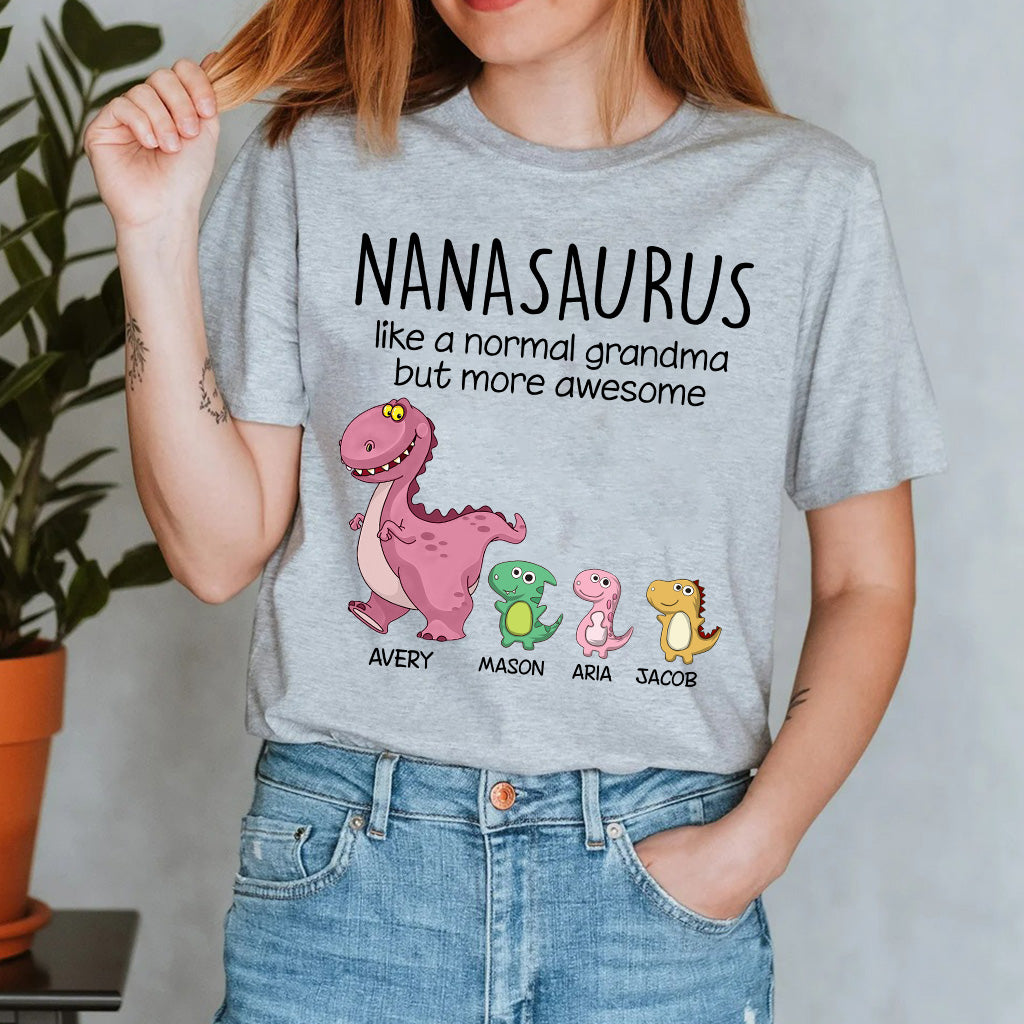 Grandmasaurus - Personalized Mother's day Grandma T-shirt and Hoodie