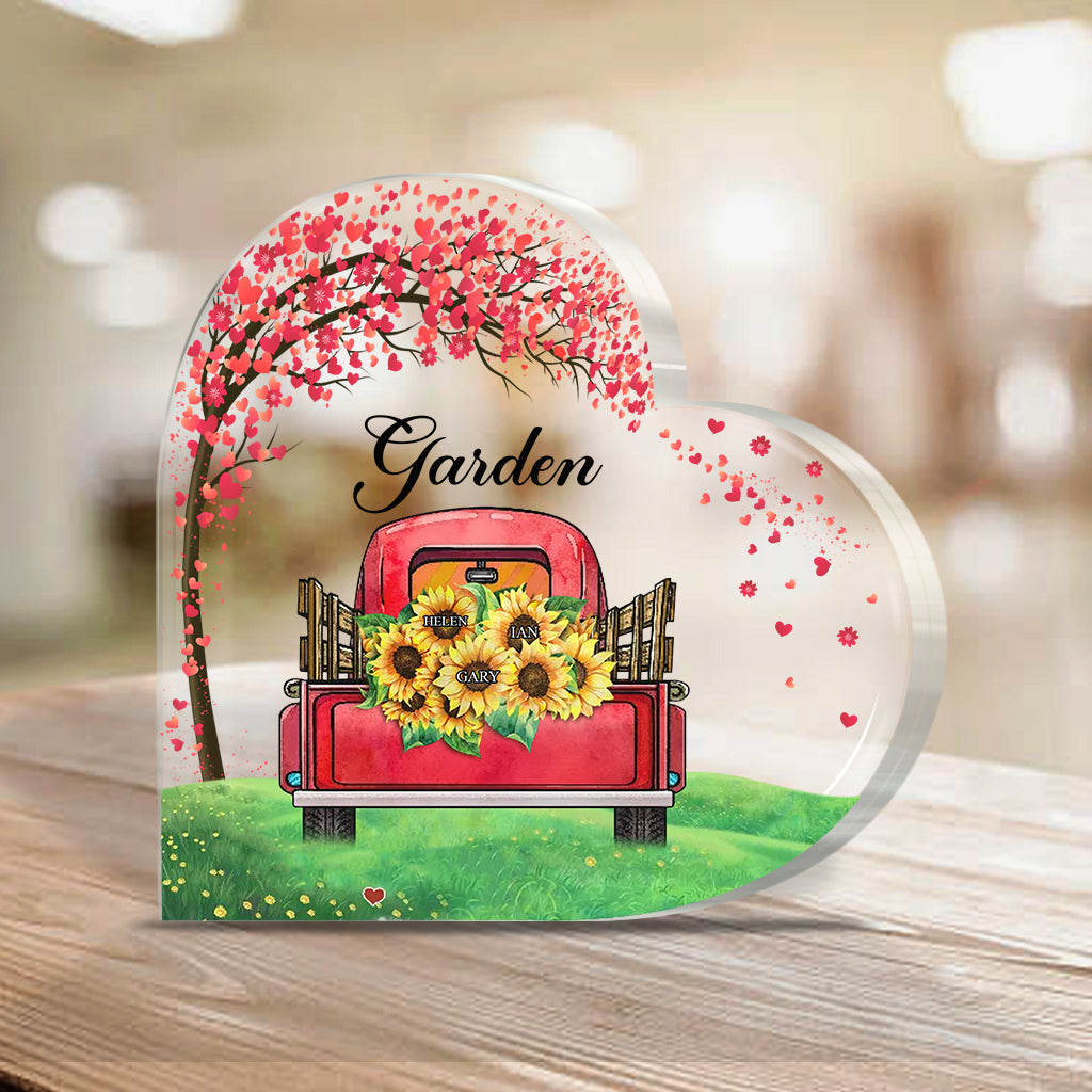 Grandma's Garden - Personalized Mother's Day Grandma Custom Shaped Acrylic Plaque