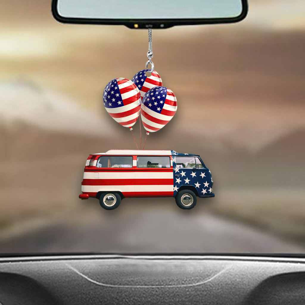 Camper Independence Day - Camping Car Ornament (Printed On Both Sides)