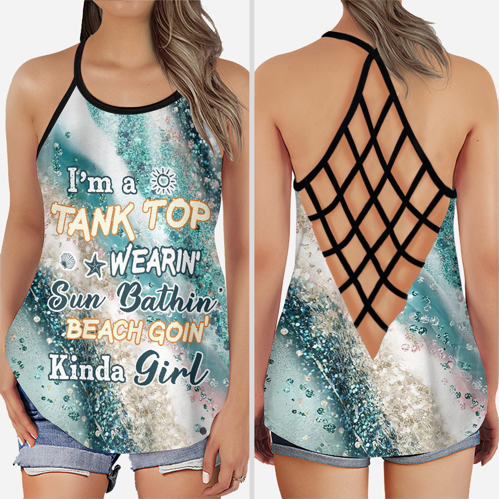 I'm A Tank Top Wearing Sun Bathing Beach Going Kinda Girl - Sea Lover Cross Tank Top