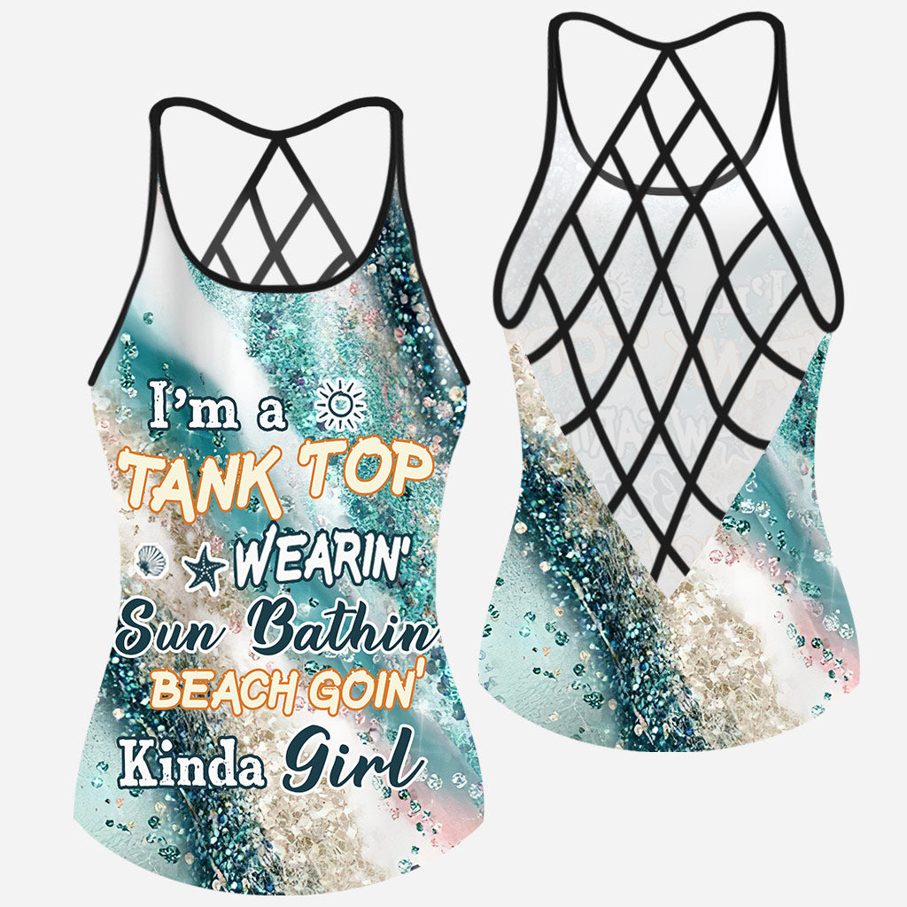 I'm A Tank Top Wearing Sun Bathing Beach Going Kinda Girl - Sea Lover Cross Tank Top