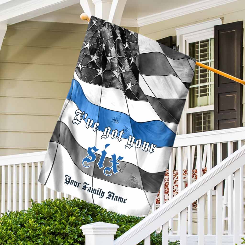 I've Got Your Six - Personalized Independence Day Police Officer House Flag