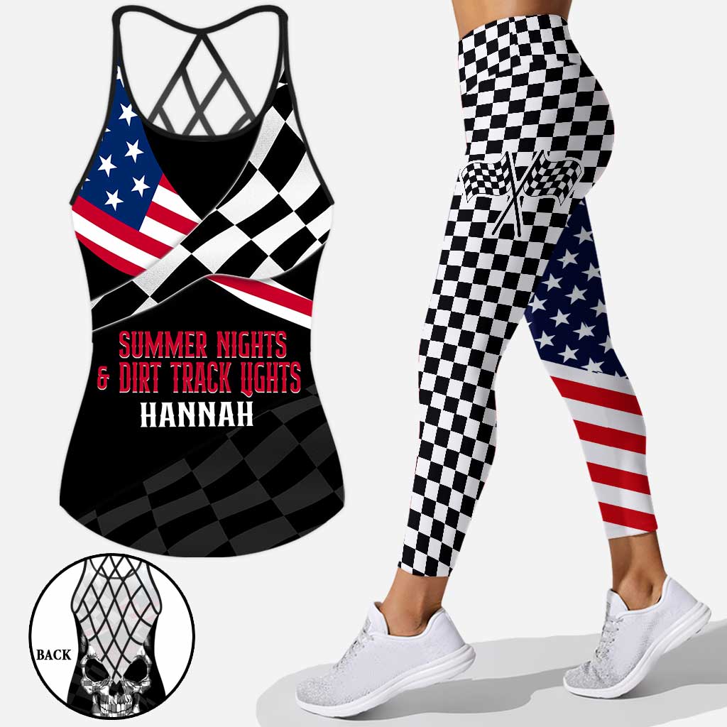 Discover Summer Nights & Dirt Track Lights - Personalized Racing Cross Tank Top and Leggings