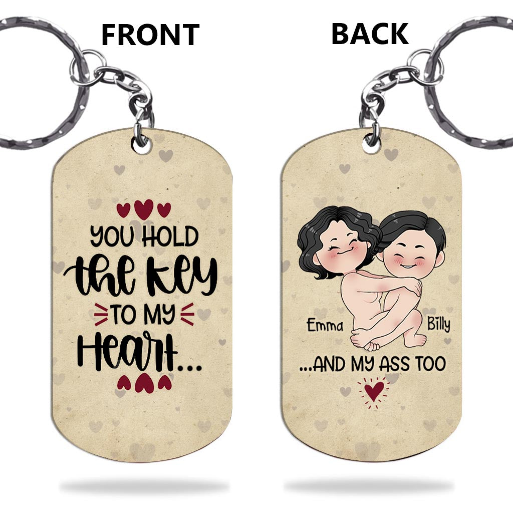 You Have The Key To My Heart - Personalized Couple Stainless Steel Keychain