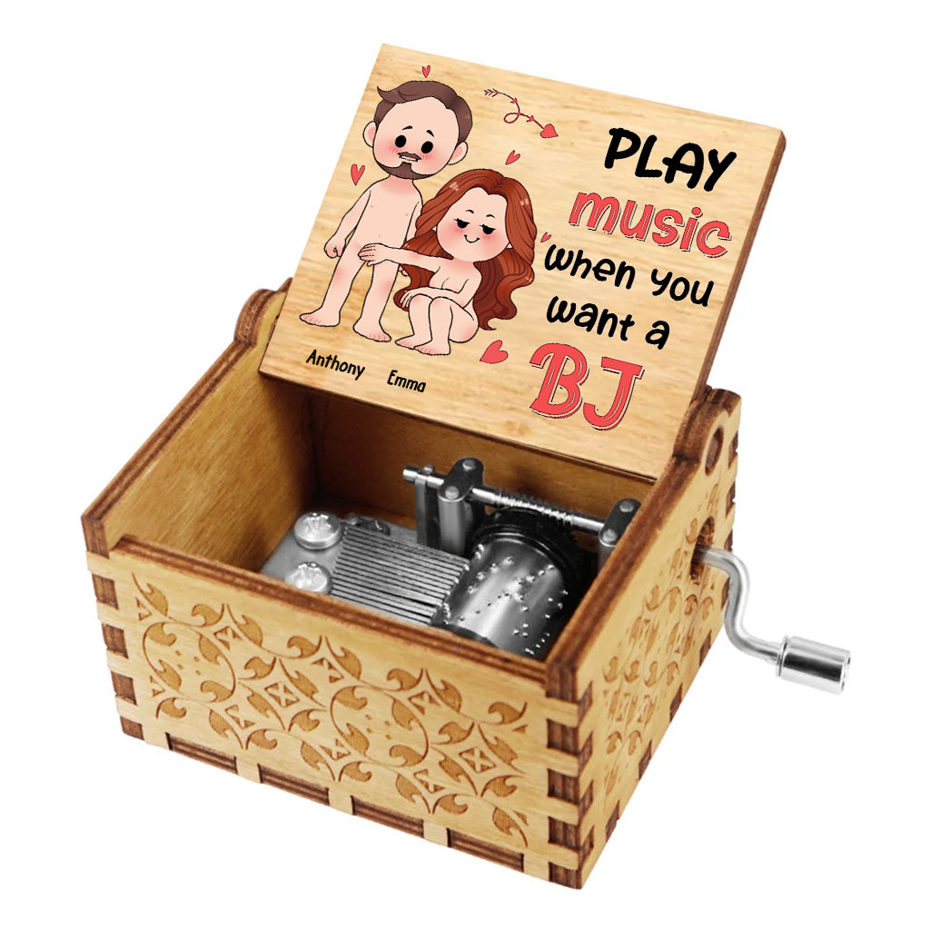 Play Music When - Personalized Couple Hand Crank Music Box