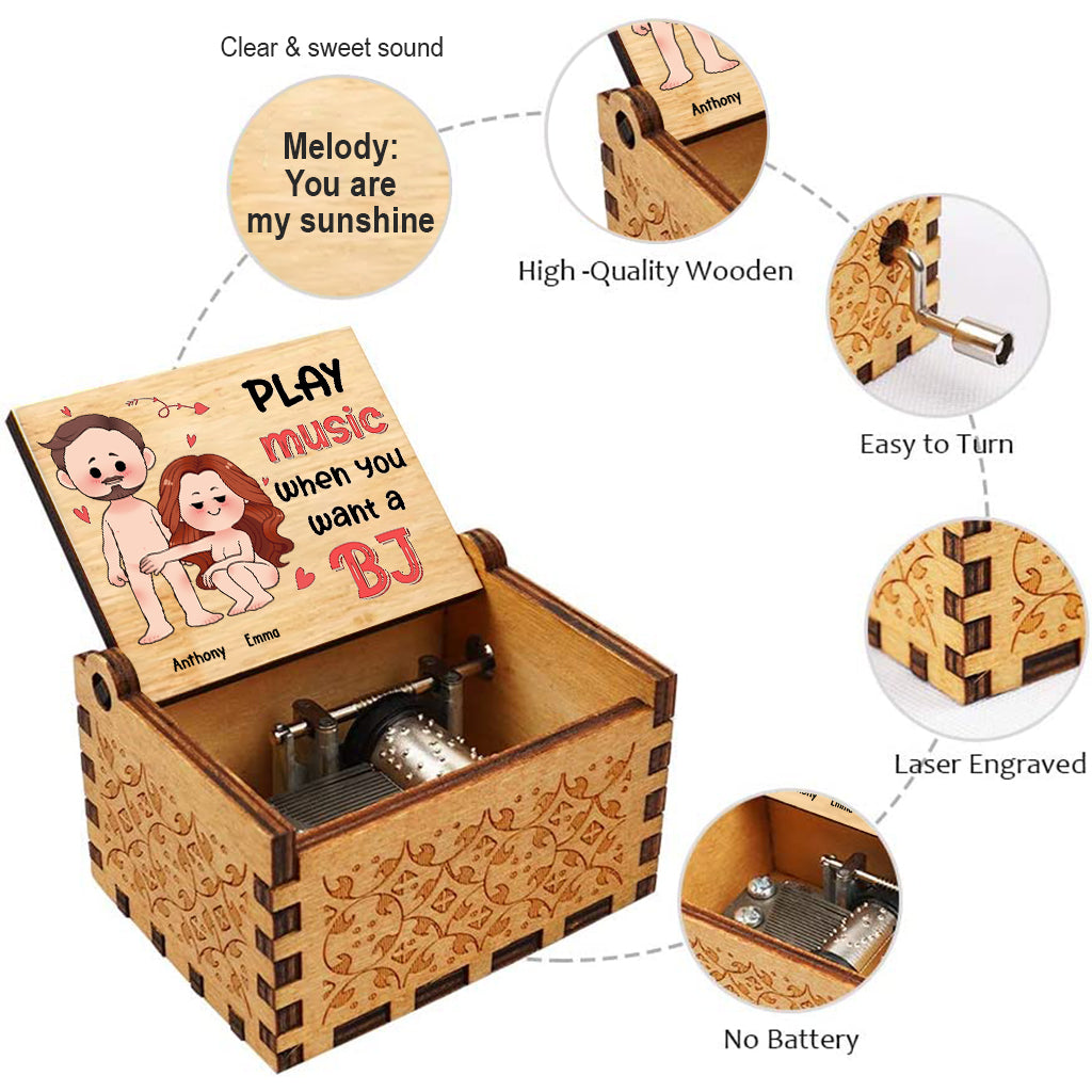 Play Music When - Personalized Couple Hand Crank Music Box