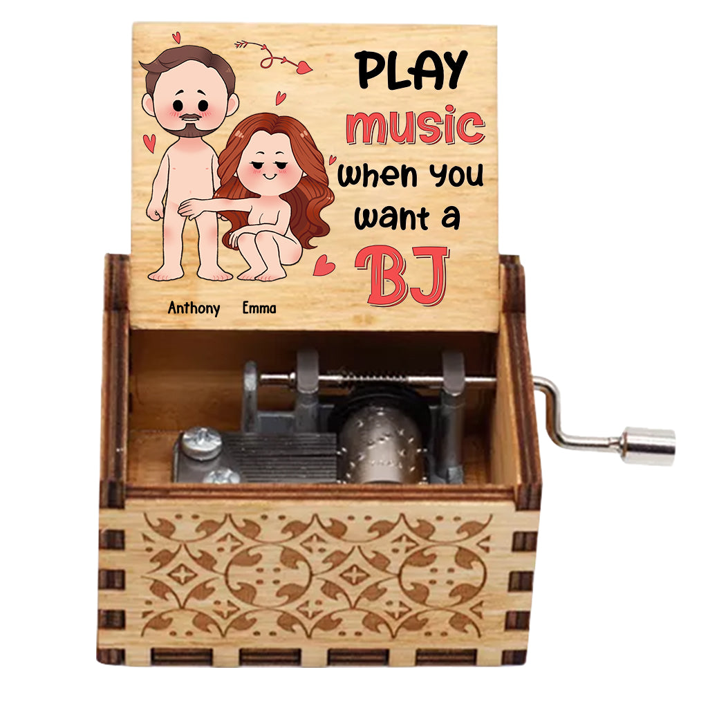 Play Music When - Personalized Couple Hand Crank Music Box