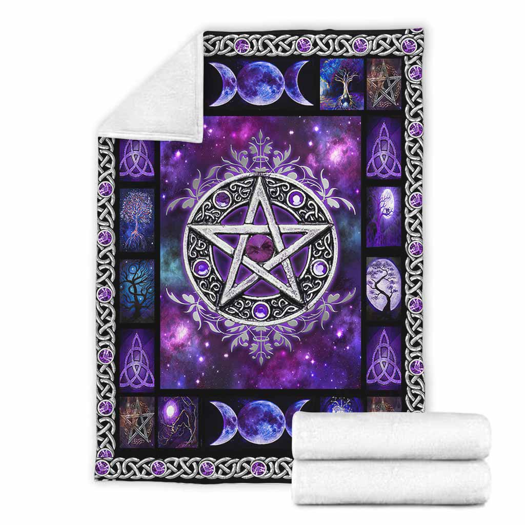 Witch Vibes Purple Pentagram Blanket