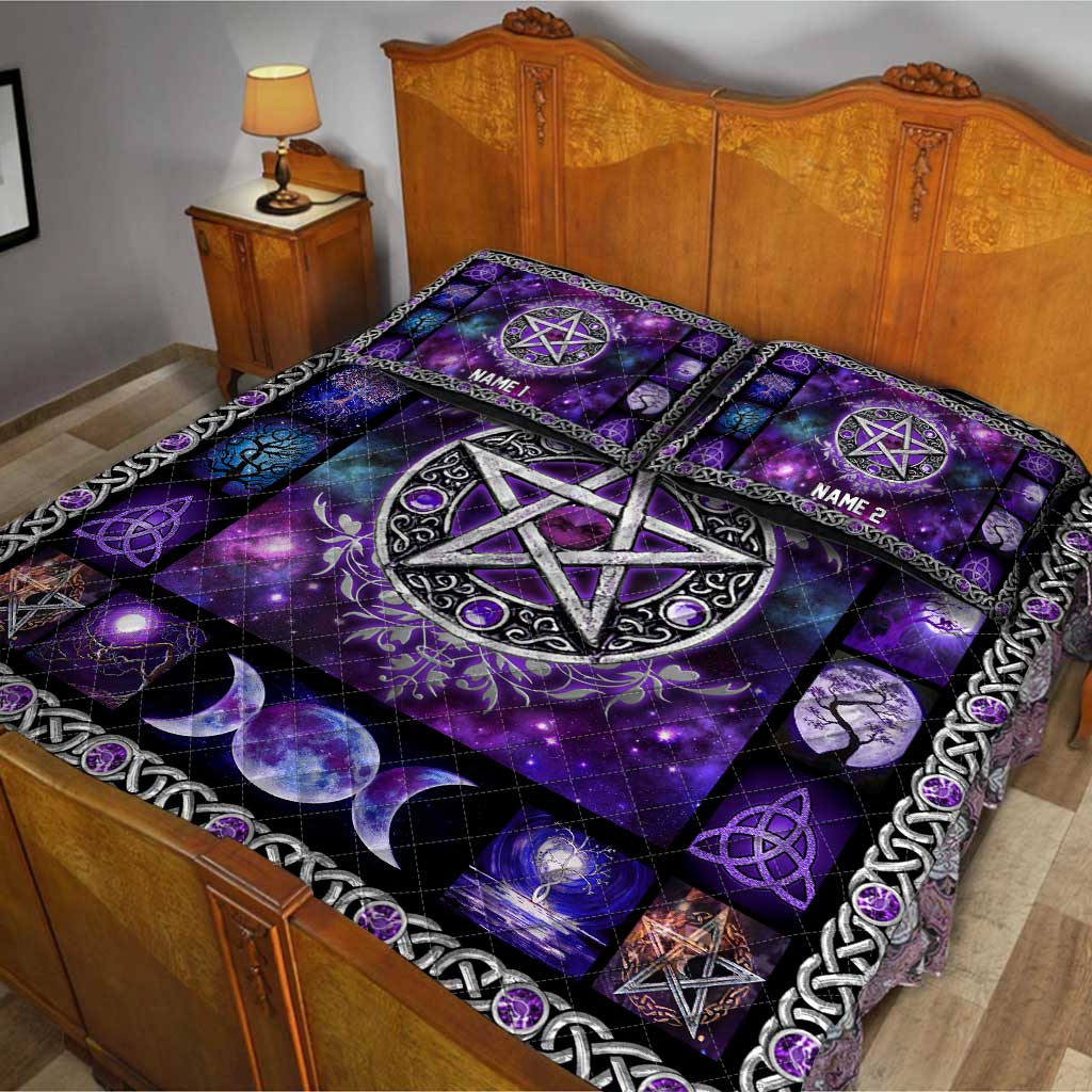 Mystical Pentacle - Personalized Witch Quilt Set