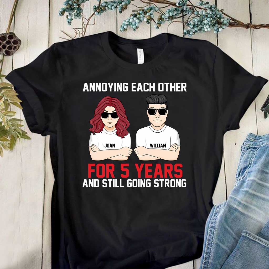 Annoying Each Other - Personalized Couple T-shirt and Hoodie