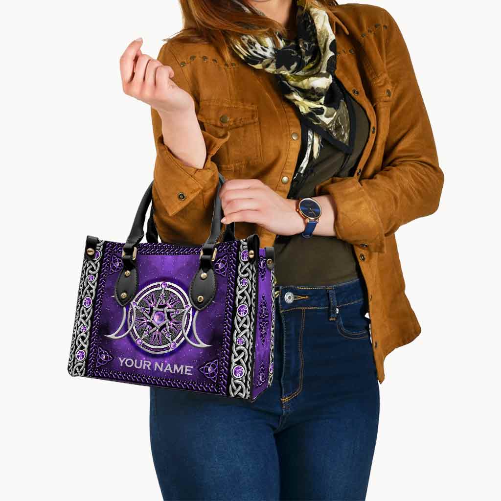 Magic Everyday Triple Moon - Personalized Witch Leather Handbag