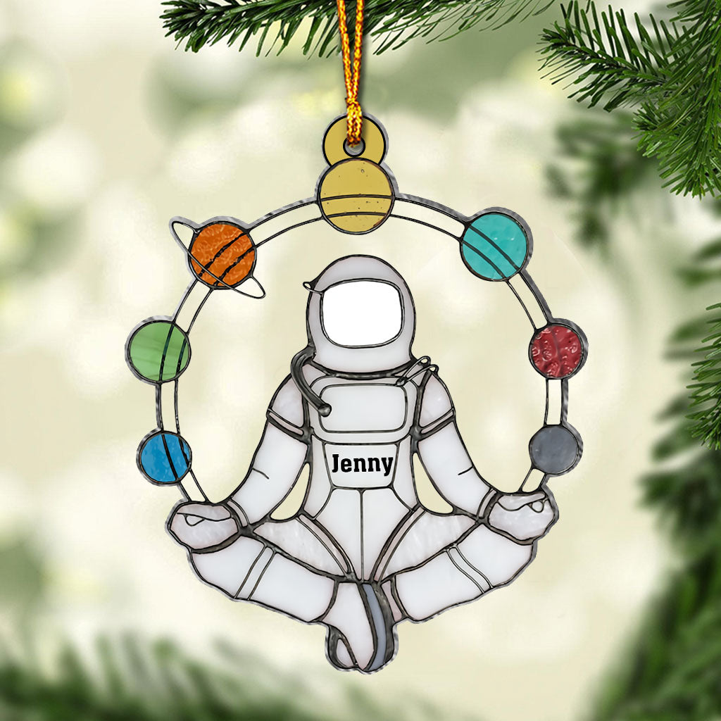 Yoga In Space - Personalized Yoga Ornament