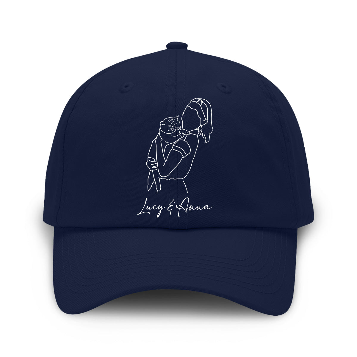 Custom Photo - Personalized Cat Embroidered Classic Cap