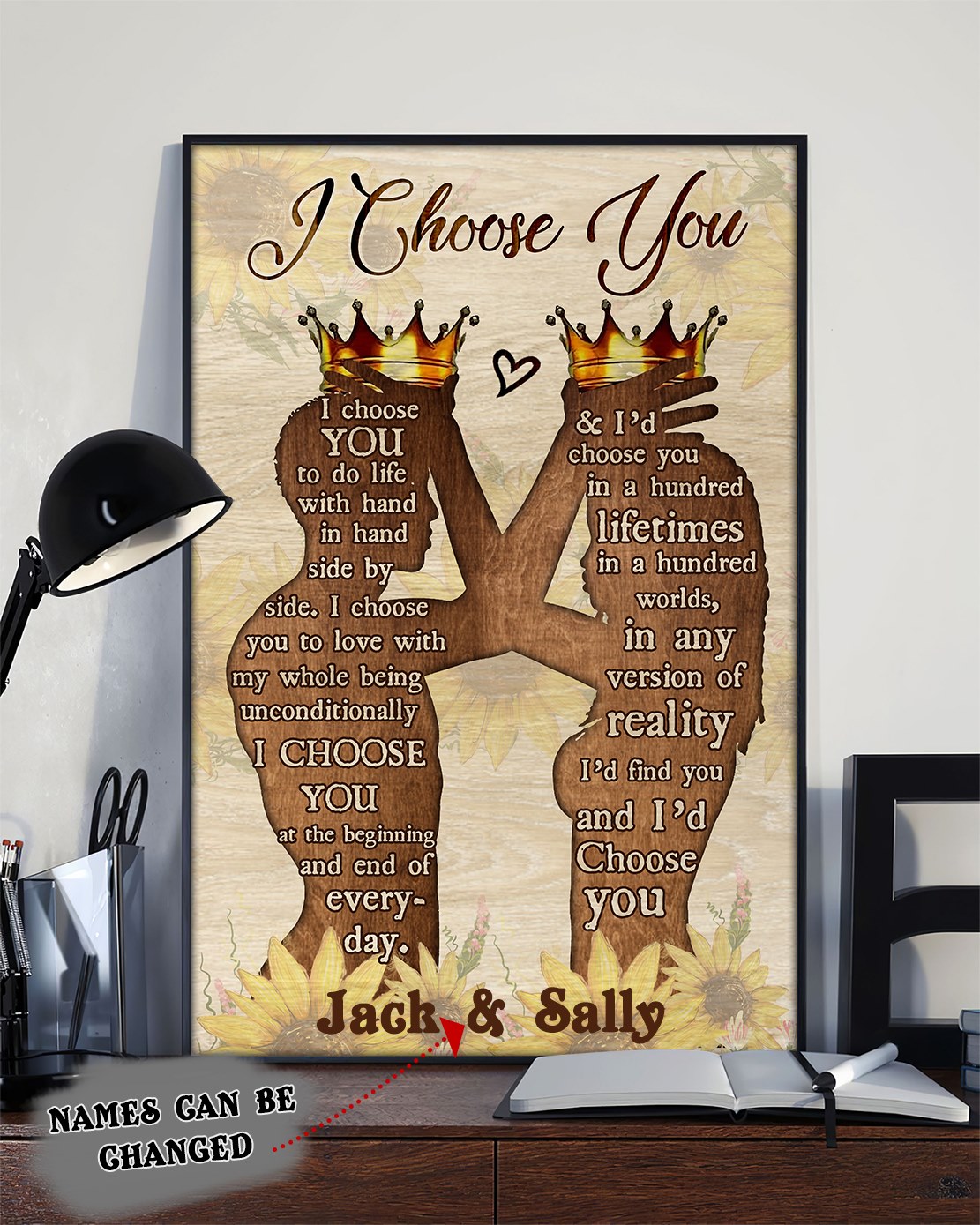 I Choose You - Personalized Couple Canvas and Poster 0124