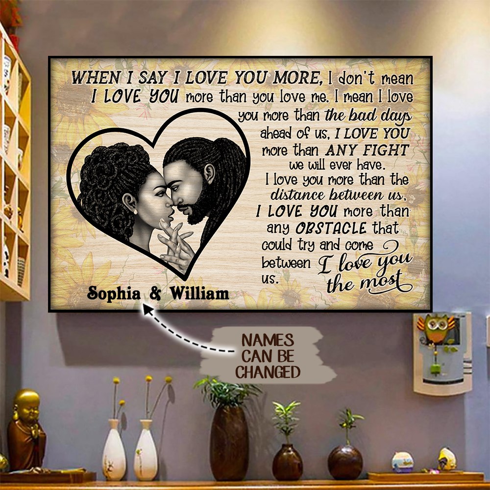 I Love You The Most - Personalized Couple Canvas and Poster 0124