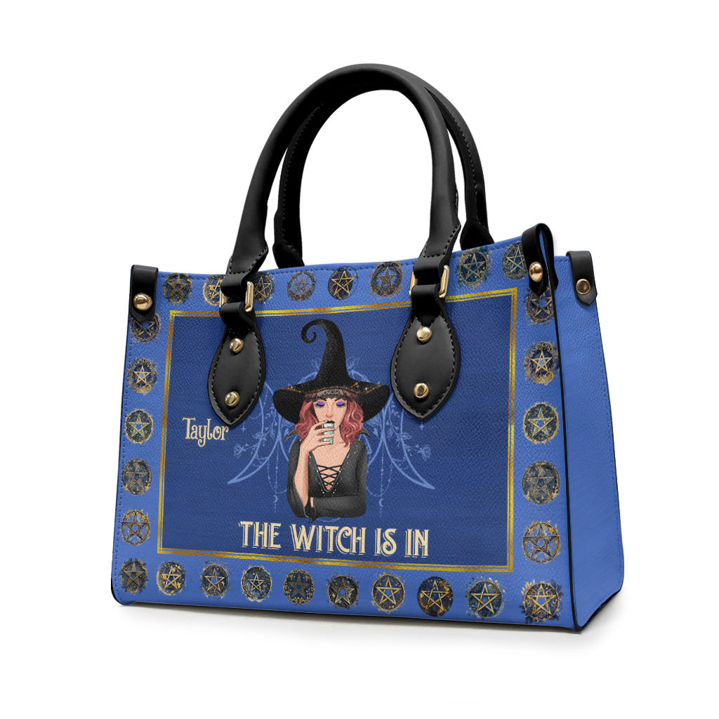 The Witch Is In - Personalized Witch Leather Handbag