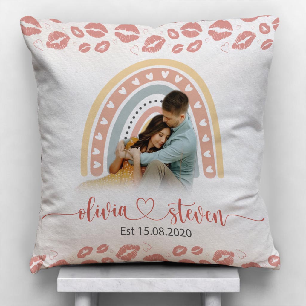 Wedding Anniversary/ Newlywed/ Engagement Gift - Personalized Couple Throw Pillow