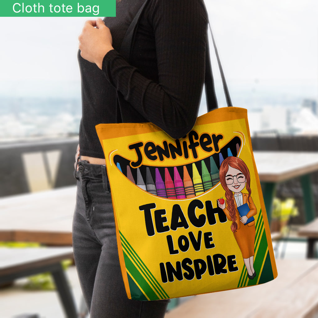 Teacher Love Inspire Print Lady Cosmetic Bags Travel Makeup