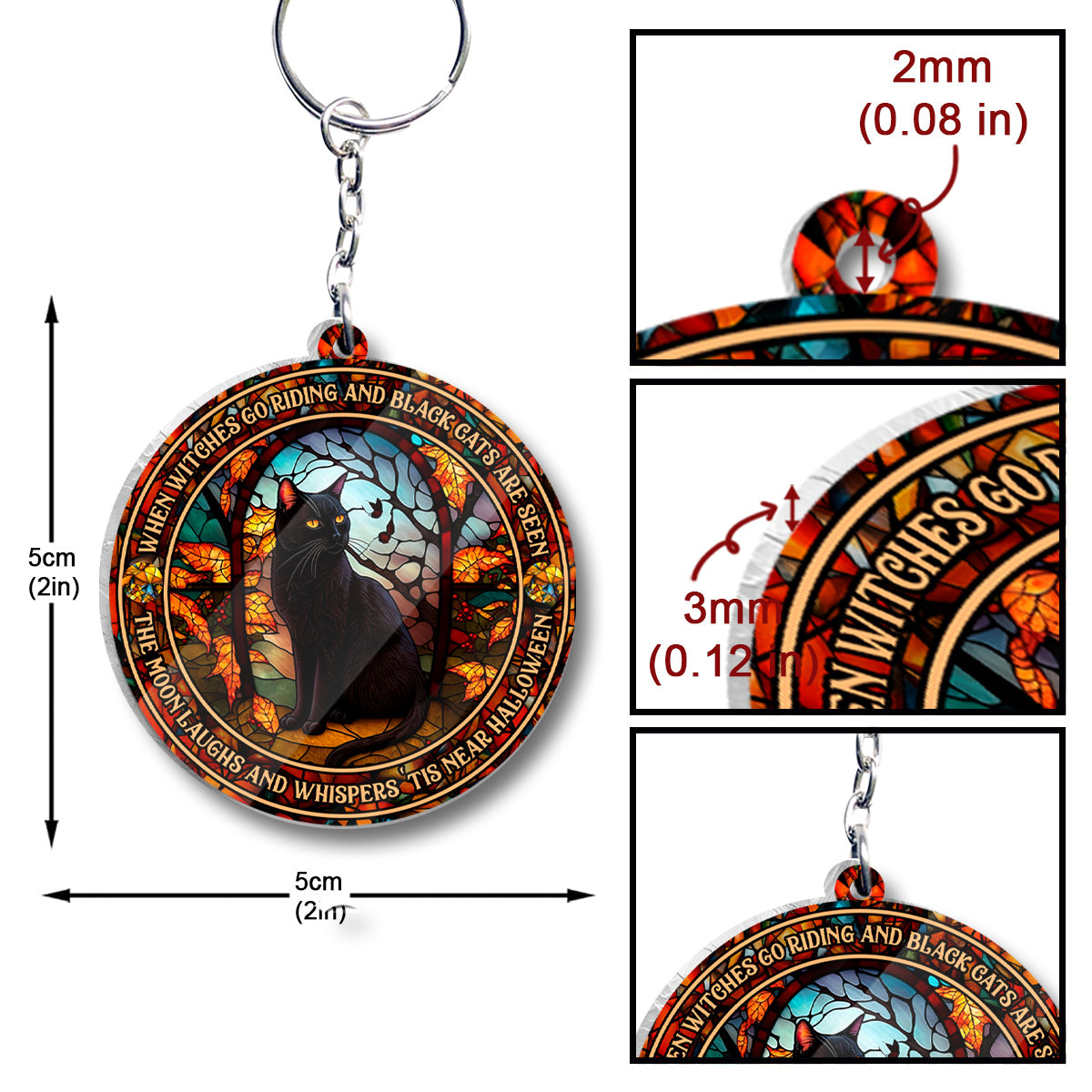 When Witches Go Riding And Black Cats Are Seen Witch - Witch One-sided Keychain