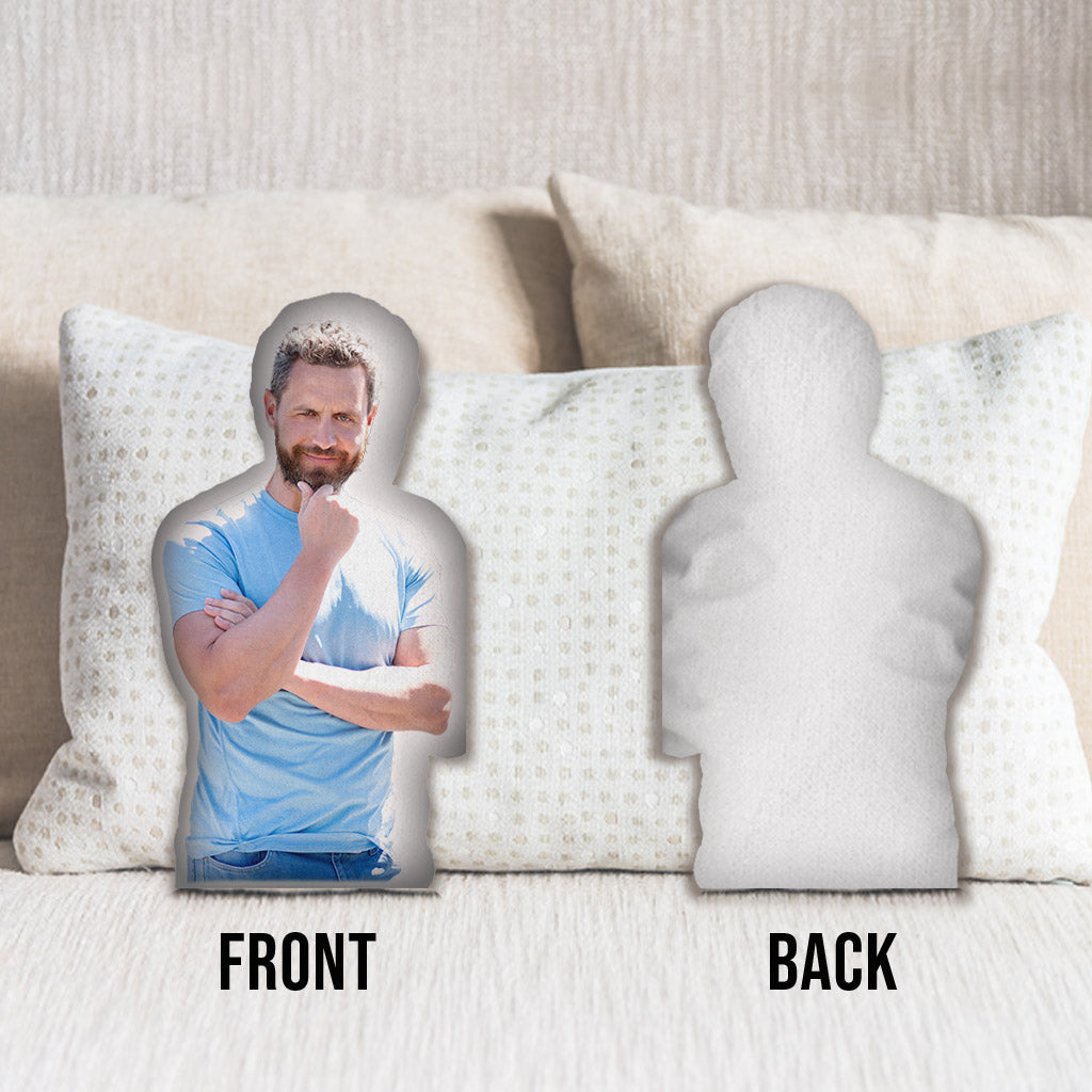 Custom Photo Humanoid - Personalized Uncle Shaped Pillow