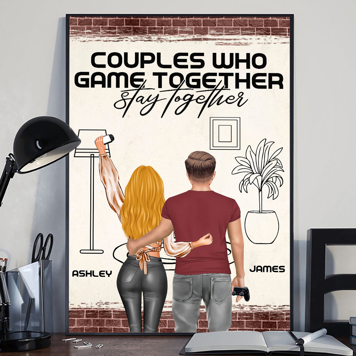 Couples Who Game Together Stay Together - Personalized Video Game Canvas And Poster