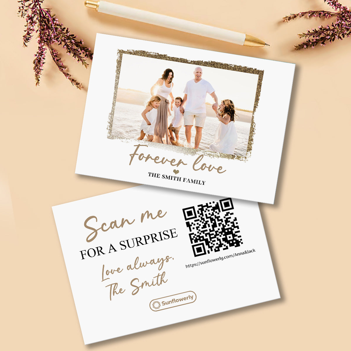 Forever Love - Personalized QR Greeting Card