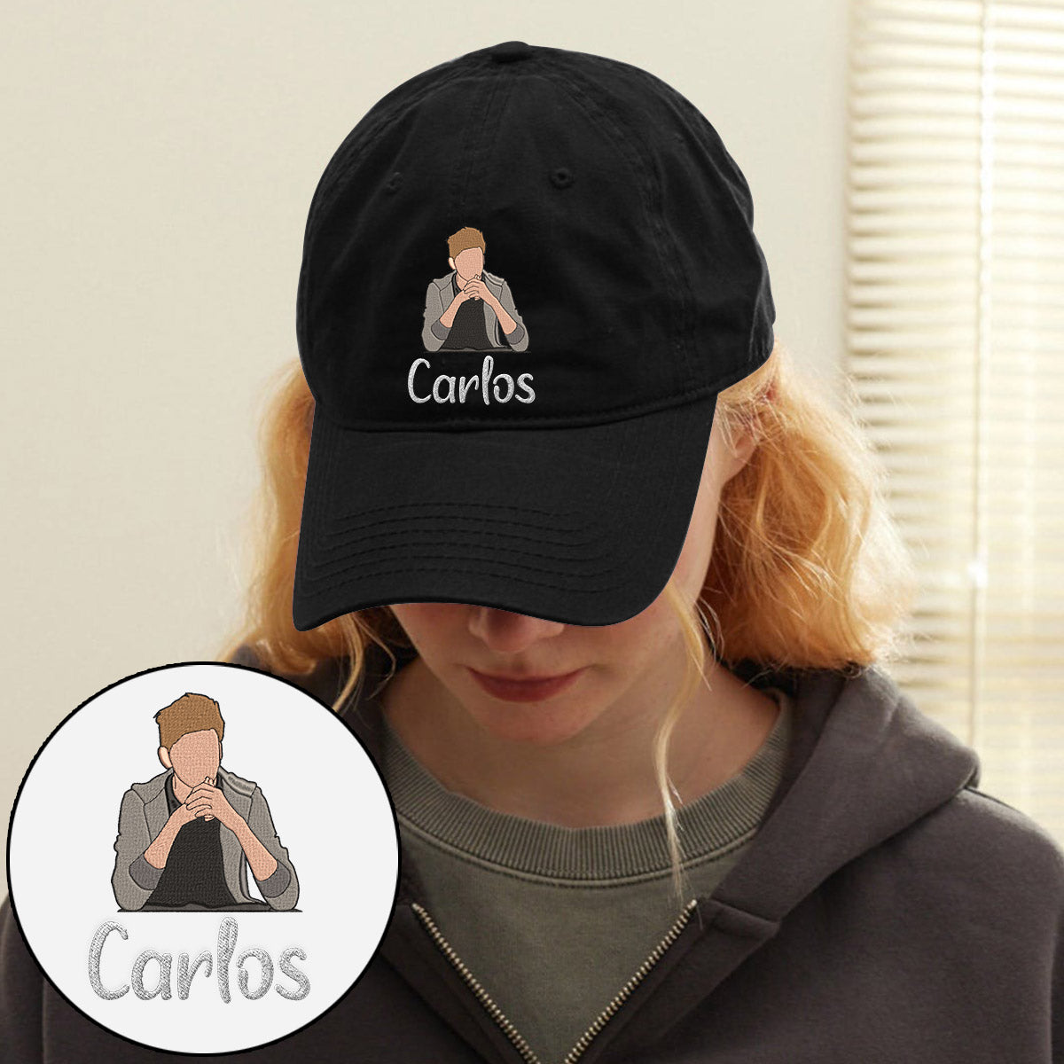 Custom 2D Photo - Personalized Son Embroidered Classic Cap