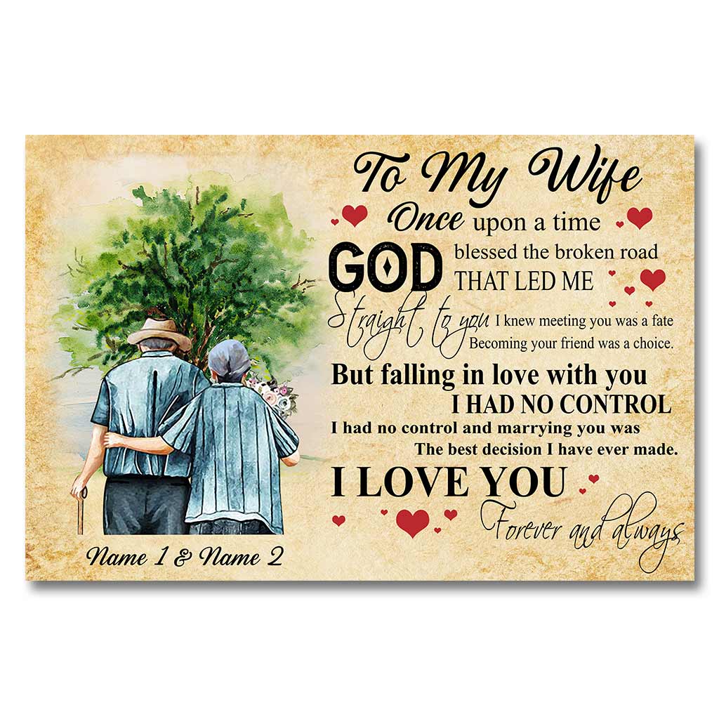 Discover God Blessed The Broken Road - Personalized Couple Poster