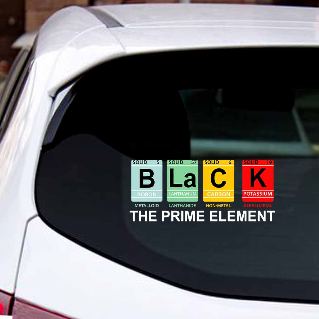 Black The Prime Element - African American Decal Full