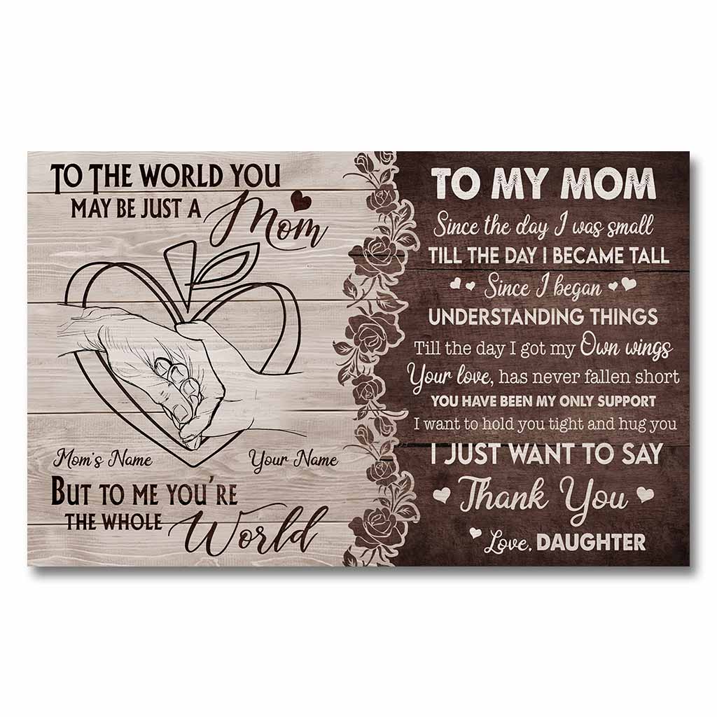 To My Mom - Personalized Mother's Day Teacher Poster