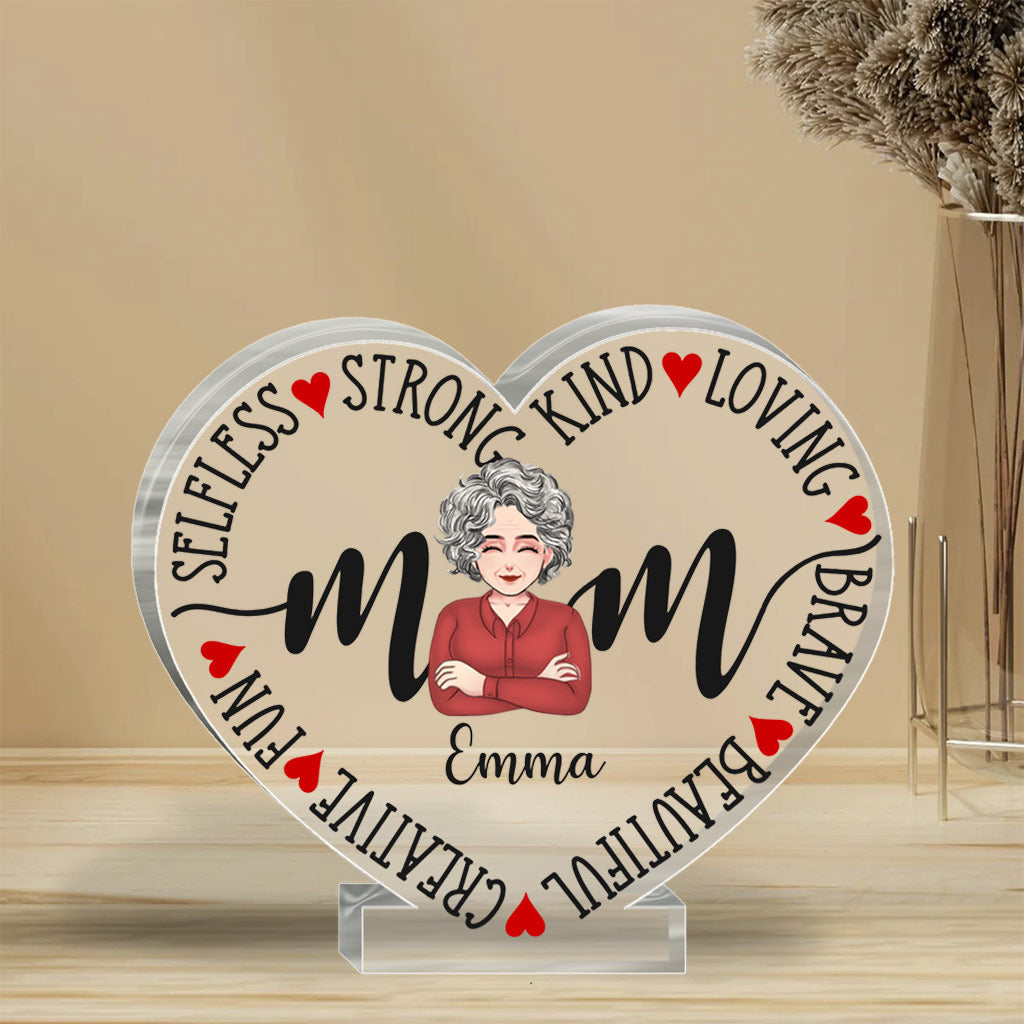 Mom - Personalized Mother's Day Mother Custom Shaped Acrylic Plaque