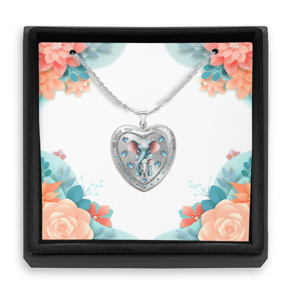 Personalized Heart Locket Necklace for Mom