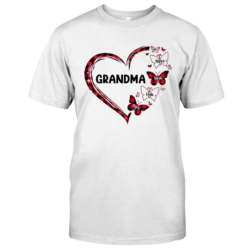 Grandma Butterfly - Gift for grandma, mom - Personalized T-shirt And Hoodie