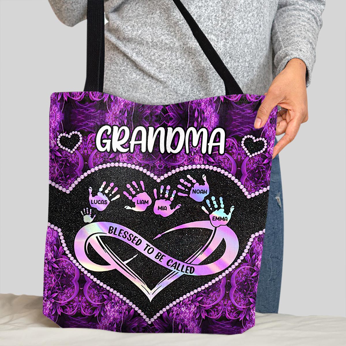 Blessed To Be Called Grandma - Personalized Mother's Day Grandma Tote Bag