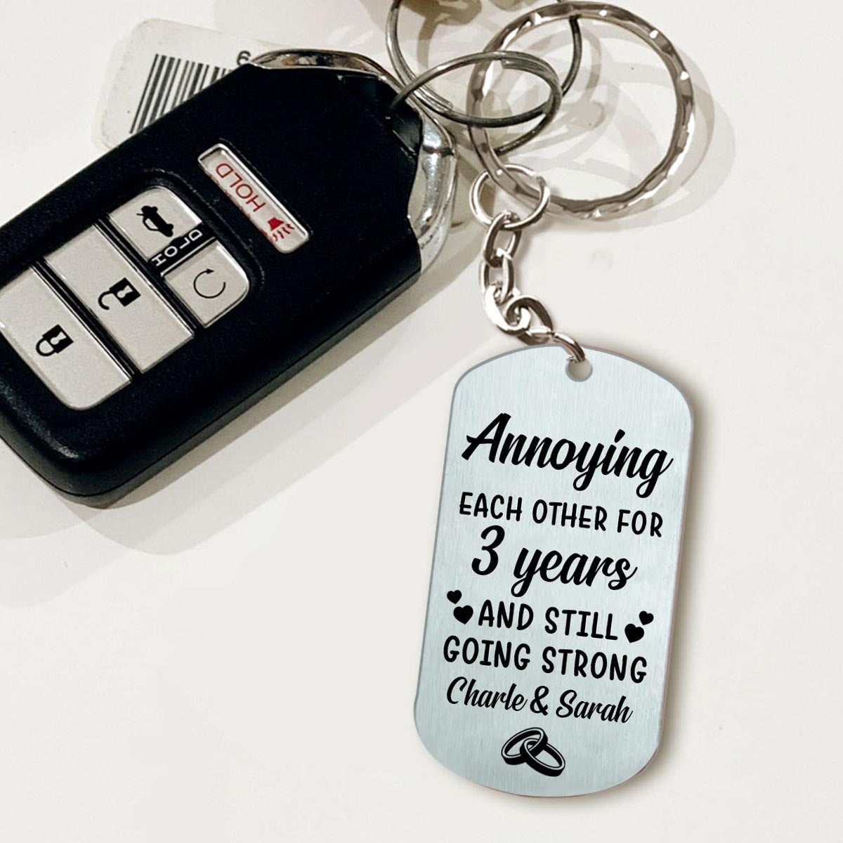 I'm Yours Custom Couple Husband Boyfriend Wife Girlfriend Personalized Aluminum Keychain