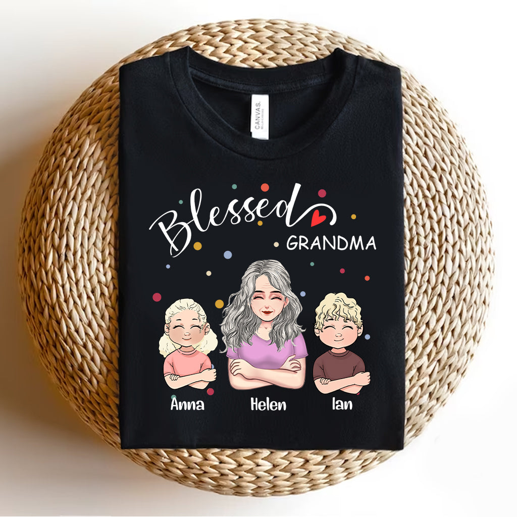 Blessed Grandpa - Personalized Mother's Day Grandma T-shirt and Hoodie