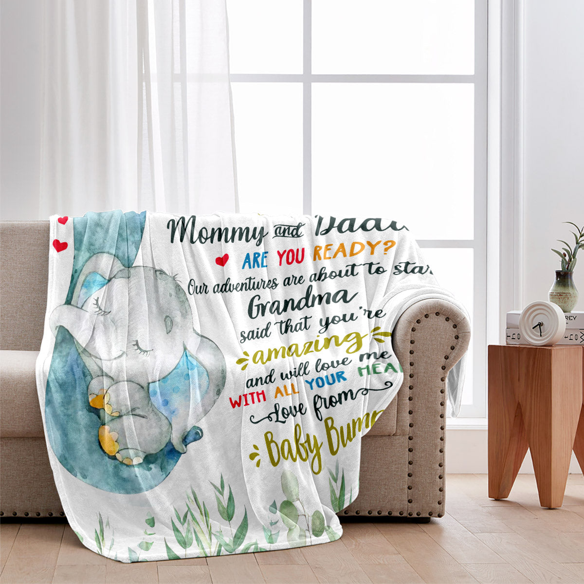 Love From Baby Bump - Personalized Mother's Day Pregnancy New Mom Blanket